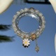 White daisy bracelet#Sz537