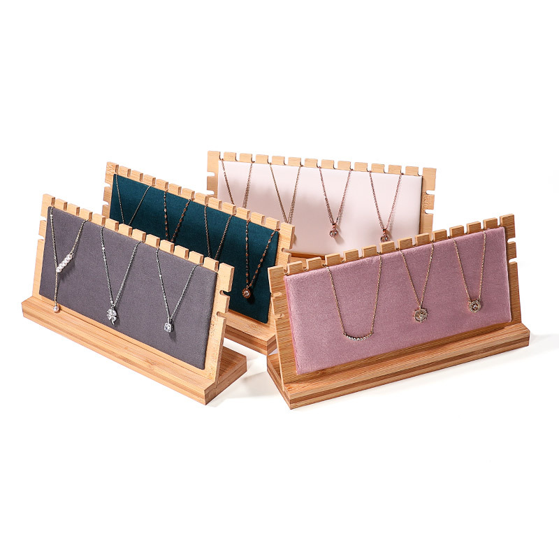 Wood and Bamboo Cutting Board Necklace Display Stand Pendant Rack Necklace Hanger Jewelry Stand Bracelet Storage Rack Display Rack Wholesale