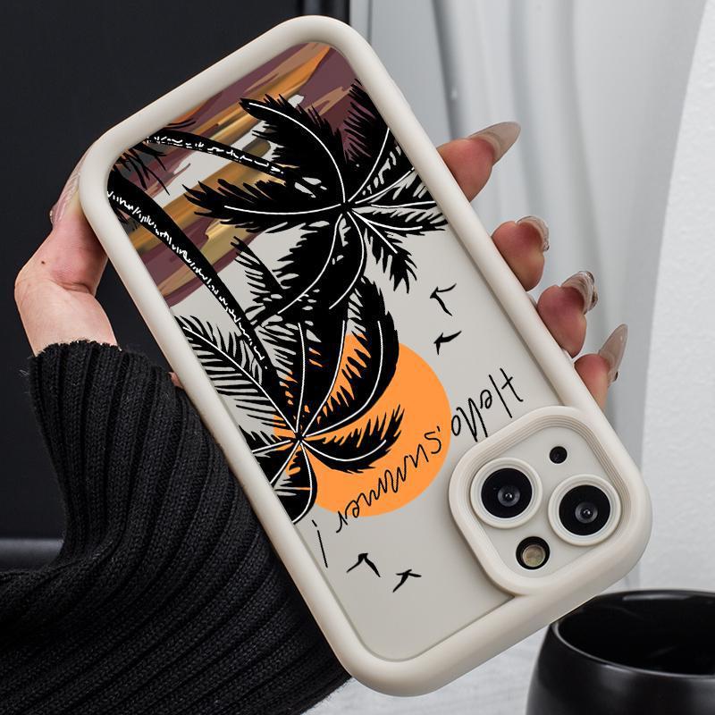 サンセットココナッツツリー 17 アップル 16 携帯電話ケース iphone15Pro/14promax/13/12/11/x/xsmax|undefined