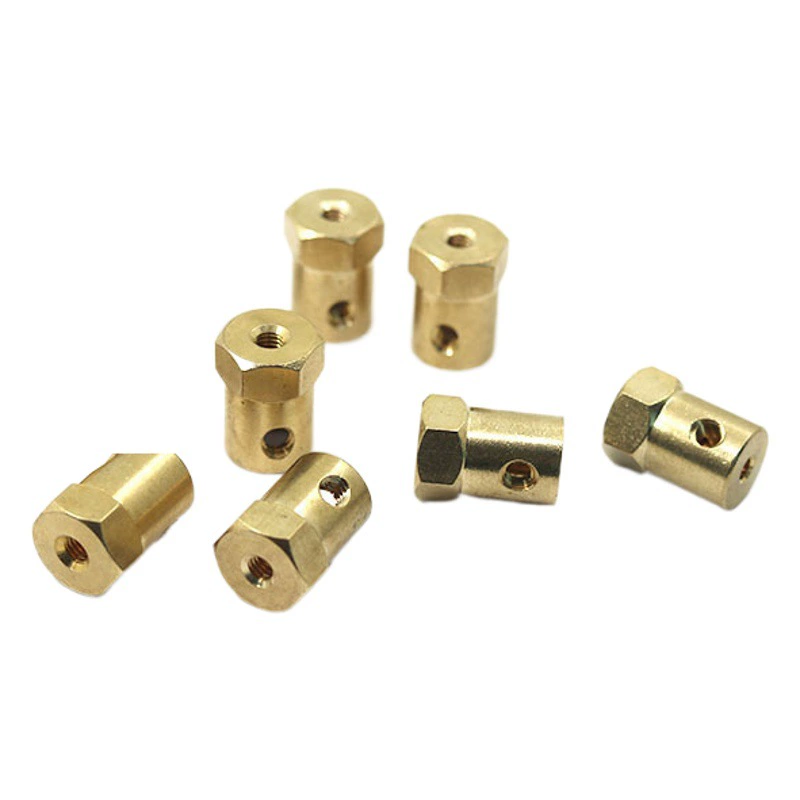 Латунная Шестигранная муфта соединителя шины тележки 3 мм 4 мм 5 мм 6 мм 7 мм 8 мм