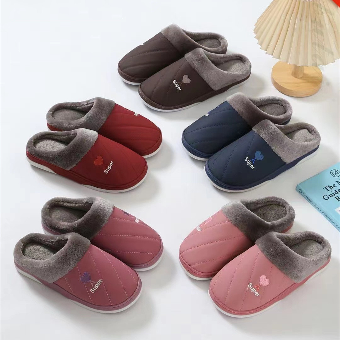 Directo de fábrica Zapatillas de algodón casa de invierno casa hombres y mujeres ancianos Zapatillas de algodón cálido forro polar fondo grueso Zapatillas de lana al por mayor