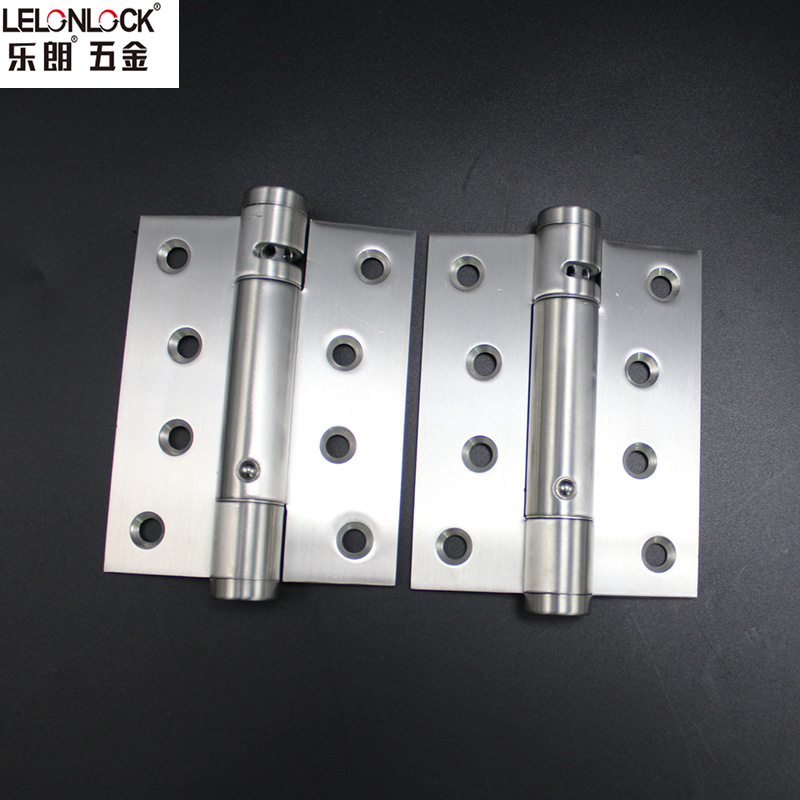 4 pulgadas y 5 pulgadas acero inoxidable resorte posicionamiento bisagra con amortiguación cerrar automáticamente bisagra de puerta invisible