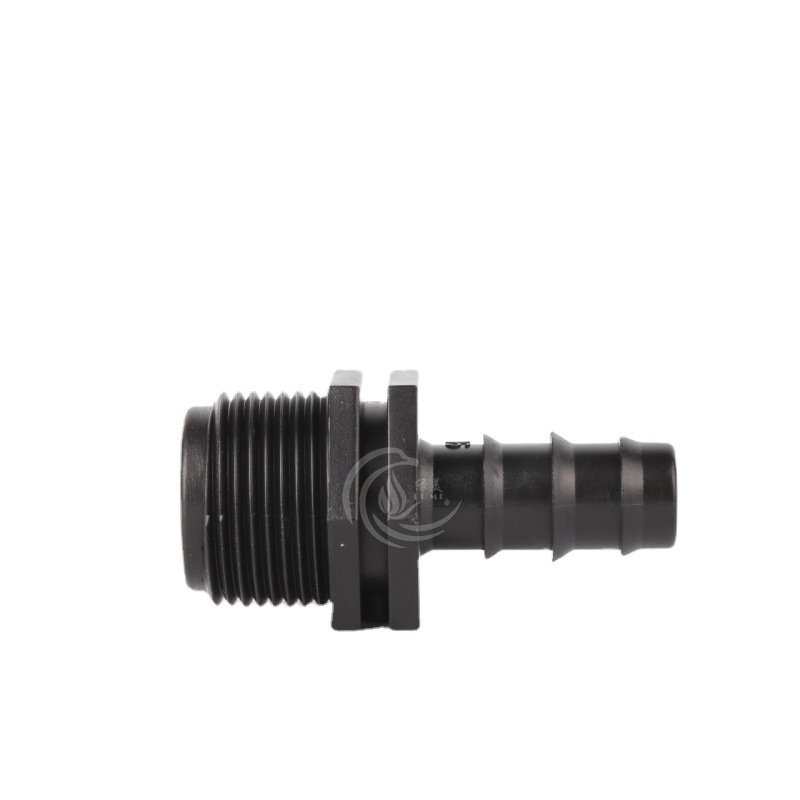 Nuevo material 16 PE tubo 6 dientes externos a través de invernadero microrroyección goteo spray tubo de riego por pulverización accesorios de tubo PE conector image 6