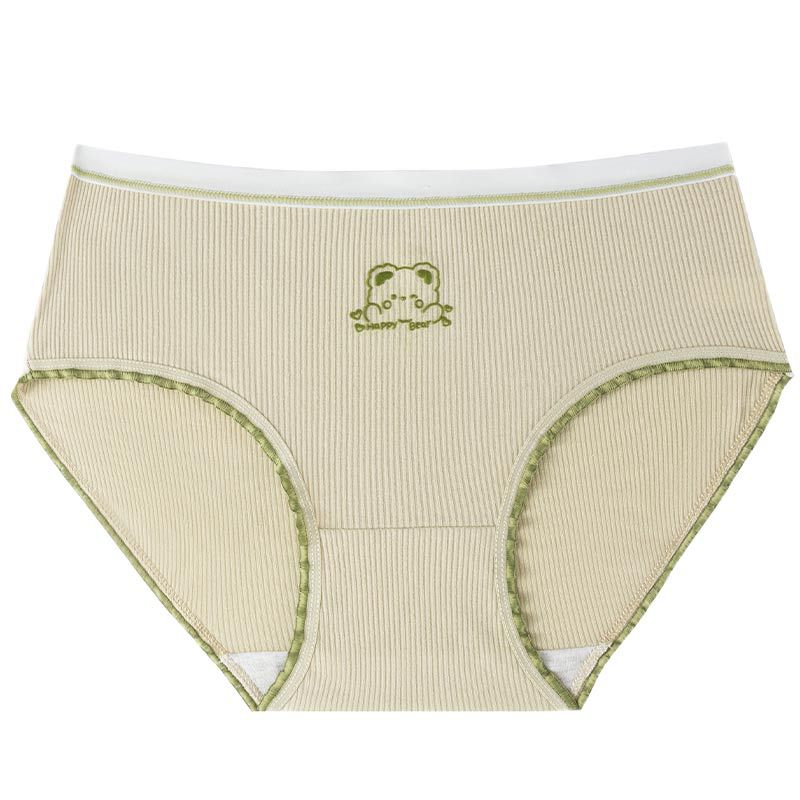 Ropa interior de algodón Niña antibacteriano entrepierna transpirable escritos lindos japoneses pantalones cortos cabeza Mediados de cintura sin costuras ropa interior de niña verano