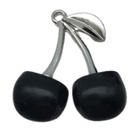 1 piece 19034-drip oil transparent black cherry 29x27mm-3.6g