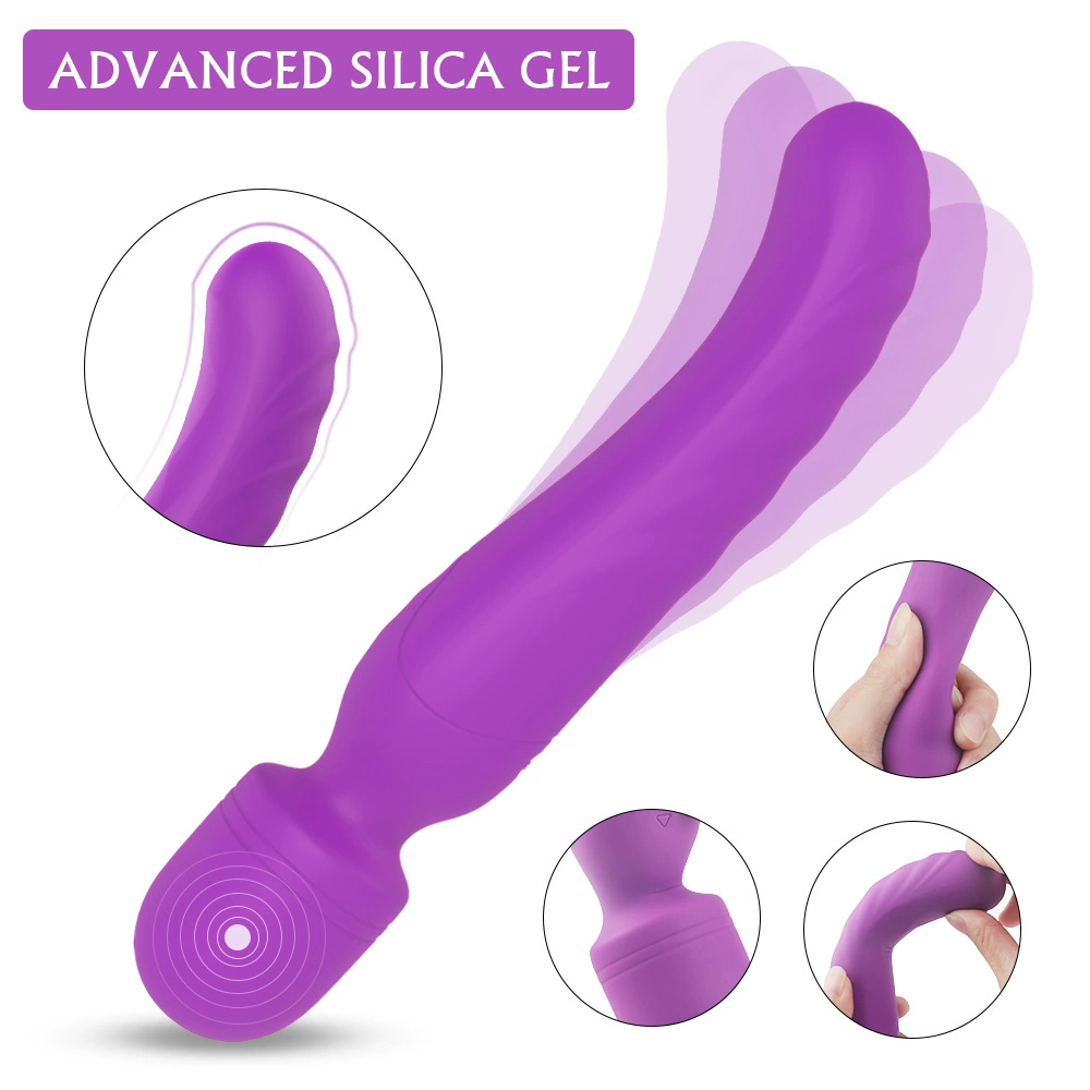 Shande S197 cross -border sex toy handheld strong earthquake heating massage stick clitoris breast massage AV stick