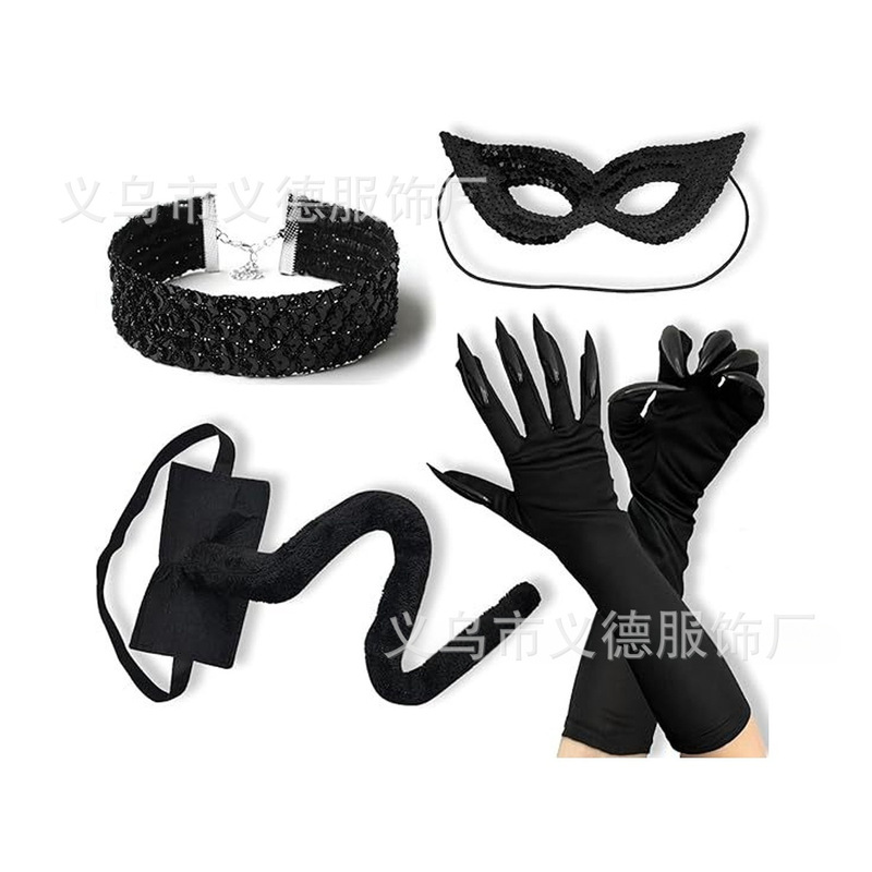 ハロウィーン鬼節ショート骨格手袋ロング夜光手袋ストッキング舞踏会パーティー道具衣装|undefined