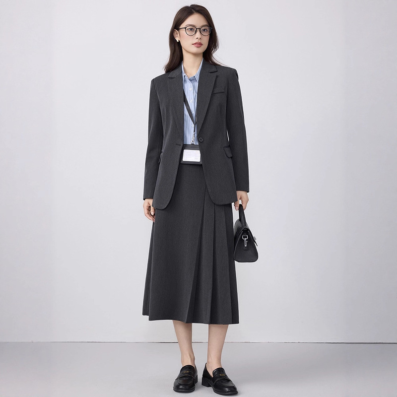 Black Suit Suit for Women 2025 Autumn and Winter New Elegant Interview Work Clothing Professional Formal Work Clothes Suit Jacket