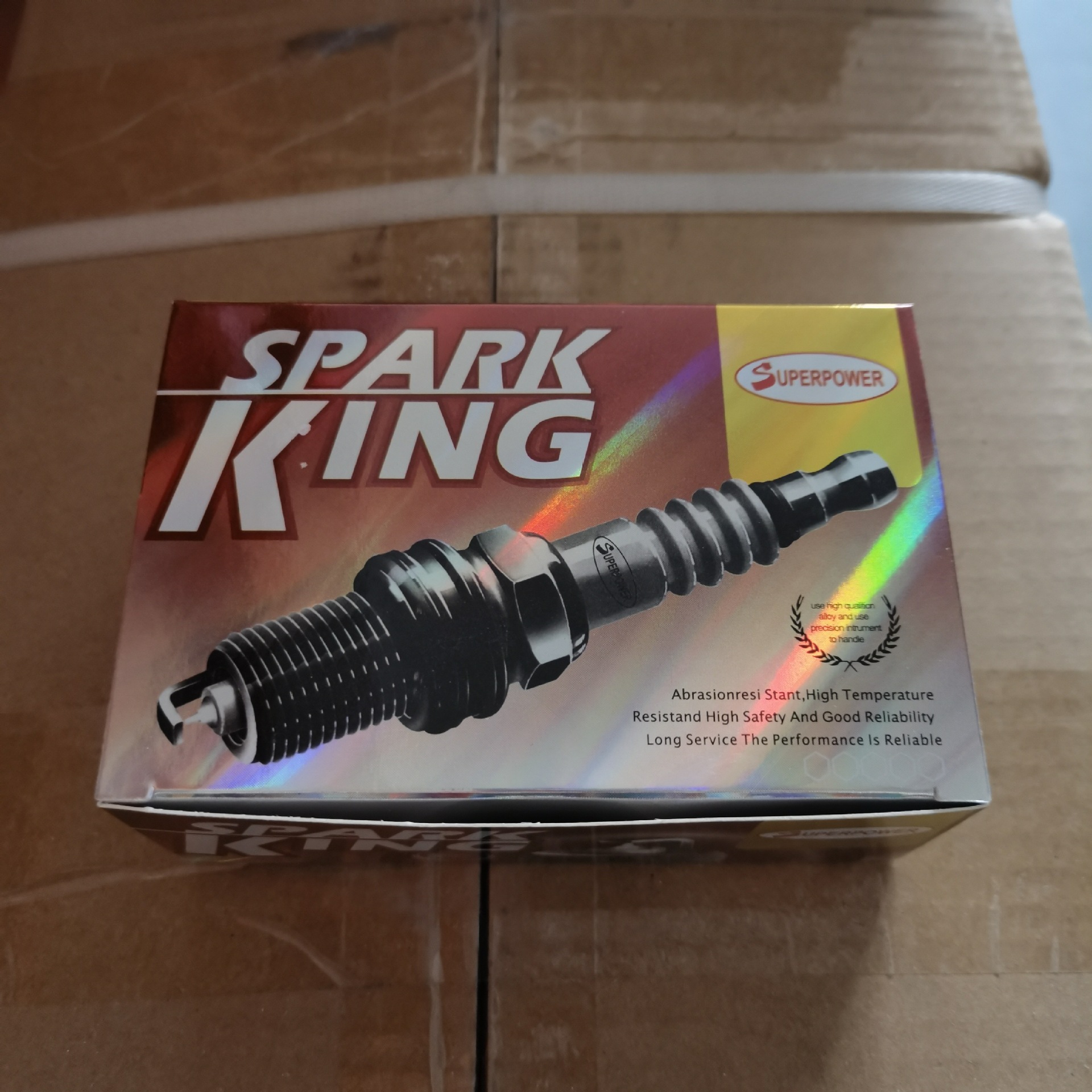 D8TC Red Triple Electrode Spark Plug for Motorcycle Scooter ATV