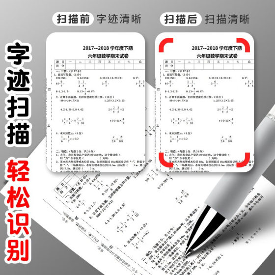 Chenguang K35 push gel pen student High-looking white Rod Black 0.5 water pen business office exam special pen