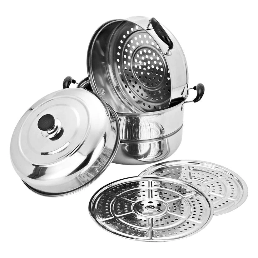 Пароварка из нержавеющей стали, утолщенная пароварка для супа, однослойная, двухслойная, двухслойная, трехслойная пароварка, многослойная пароварка, подарок