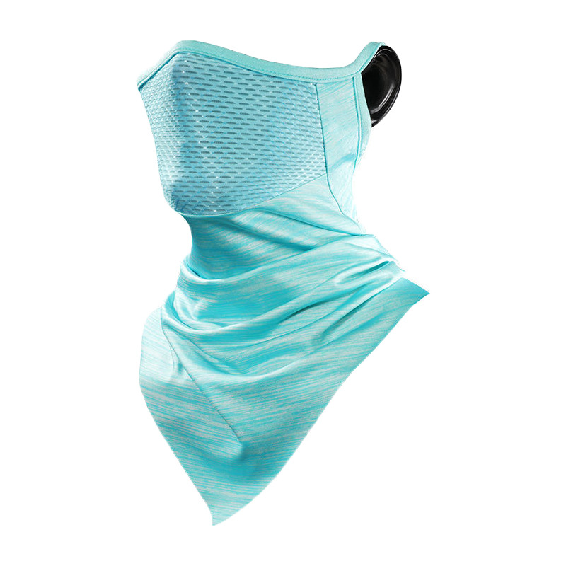 Verano a caballo pañuelo de seda de hielo collar bicicleta triángulo bufanda protector solar al aire libre cara toalla mágica máscara de equitación