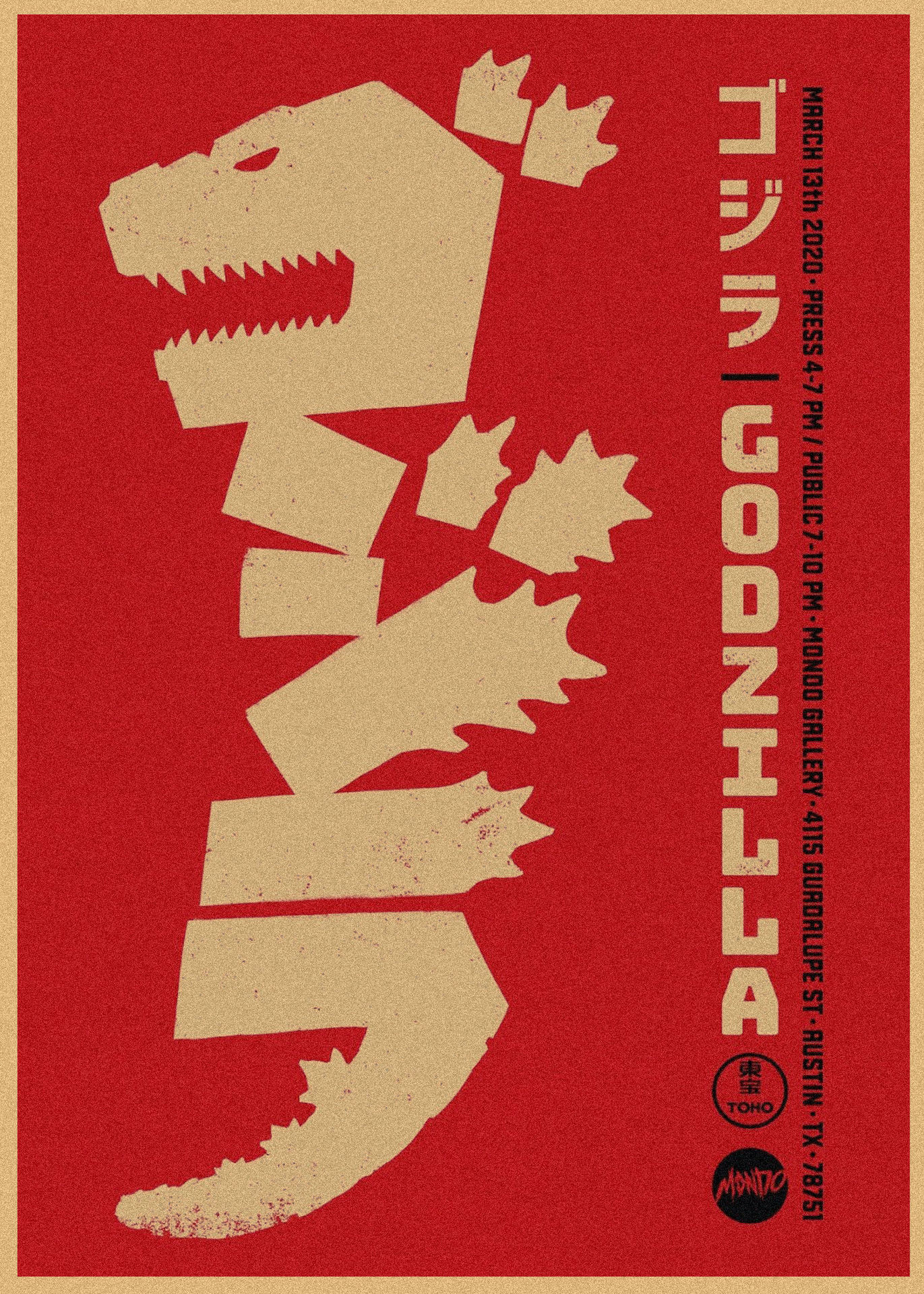 Godzilla película Godzilla póster retro kraft decoración mural mural 258