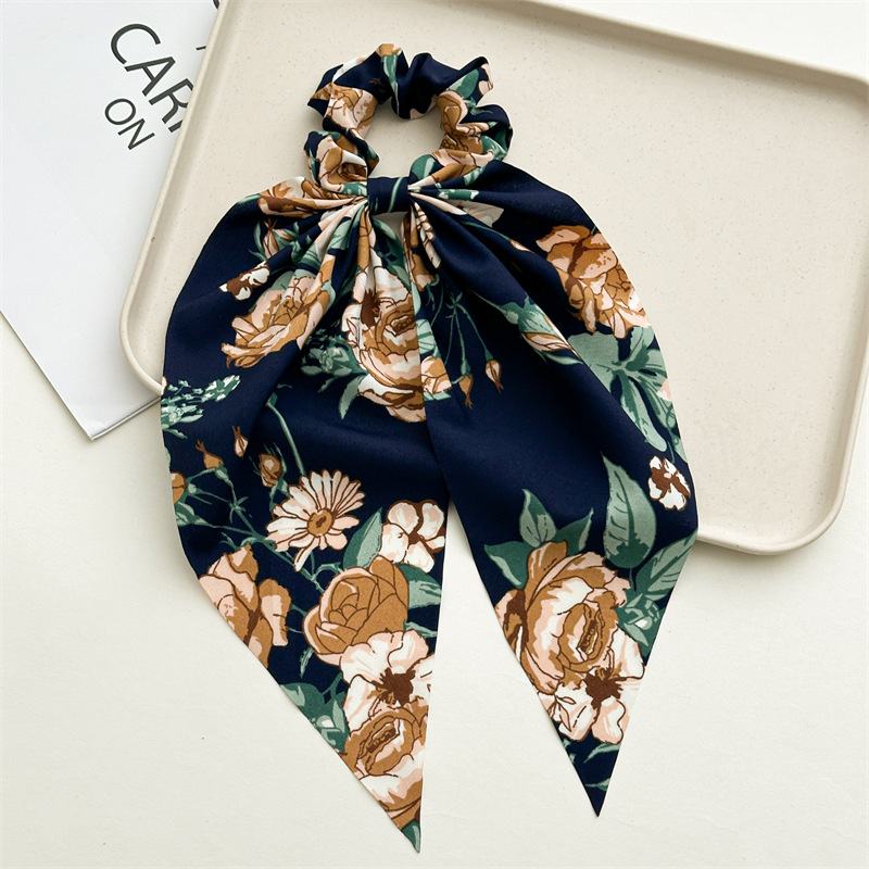 15g Weight Hair Tie Hair Accessories Type 1 Piece Quantity Tea Party, Street Occasion Flower Pattern Women's Gender Elegant Style Women's Elegant Flower Cloth Hair Tie 14