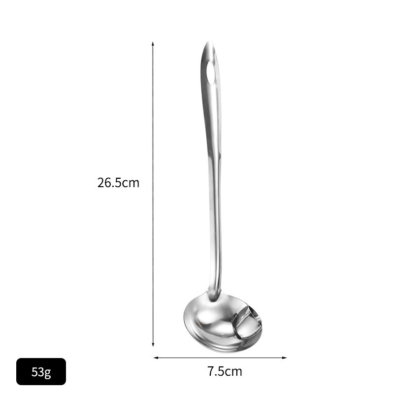 Cuchara de aceite de acero inoxidable, espátula para el hogar engrosada, cuchara de filtro de separación de chef comercial, cuchara de sopa para comer y beber, artefacto de sopa