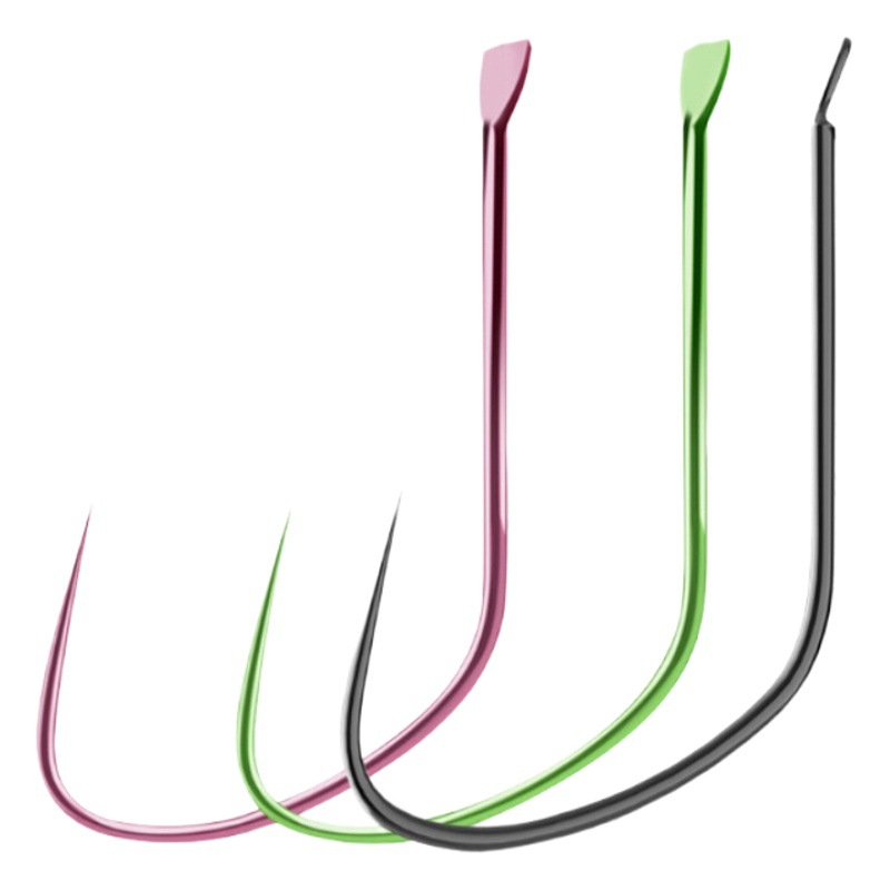 Wei artisan competitive spike hook bulk thornless spike sleeve black pit competitive steal donkey high carbon steel alloy fishing gear wholesale