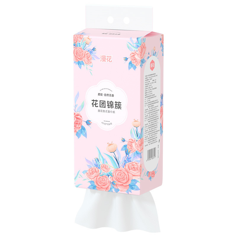 漫花吊り式のティッシュ10箱の箱を持ち上げて、ティッシュの原木を厚くして、トイレットペーパーを包んでください。|undefined