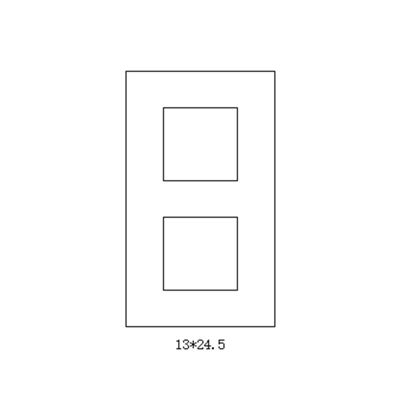 2 pieces [2*1] 13*24.5cm