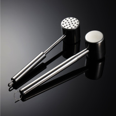 Aon whole body 304 stainless steel loose meat hammer kitchen utility tool crushed ice beef hammer company gift e-commerce