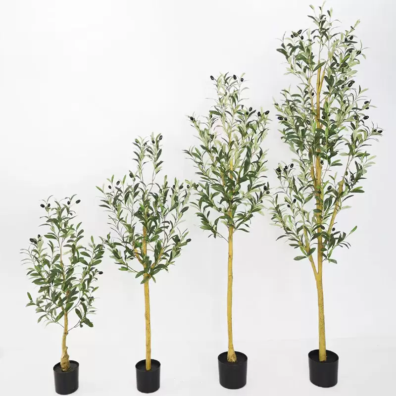 亚马逊爆款仿真拆装橄榄树盆栽人造假树室内大型装饰盆景绿植批发