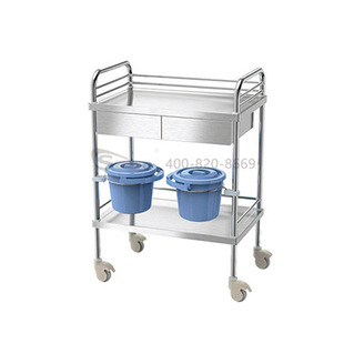 Shimeng's New Product Stainless Steel Two-drawn Therapy Car [ABX-02] with Luxury Silent Casters