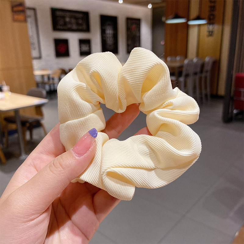 Banda de pelo de intestino grueso de cerdo de satén hembra Red simple cuerda de pelo hembra grasa salchicha cabeza cuerda alta elástica lazo de pelo banda de goma tocado