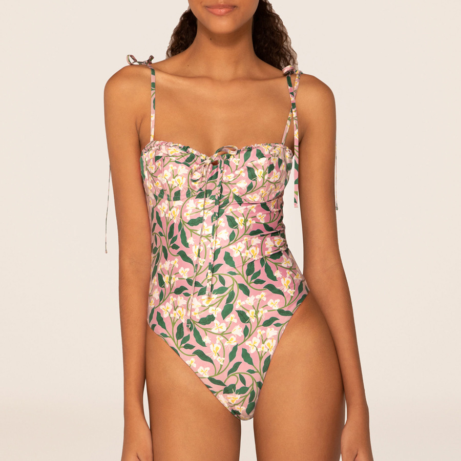 91g Weight Sexy Feel Of Sensation Women's Ditsy Floral 1 Piece 2 Piece Set 3 Piece Set Tankinis