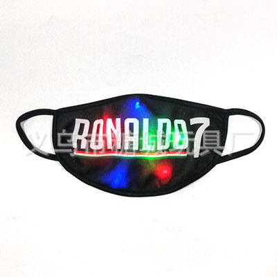 Máscara luminosa UEFA equipo de fútbol personalizado LED colorido flash máscara estadio bar discoteca equipo de salto transfronterizo