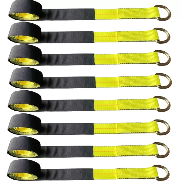 2 inch D ring long belt plus protective cover trailer fixed car tire binding tightening belt binding belt Amazon hot sale
