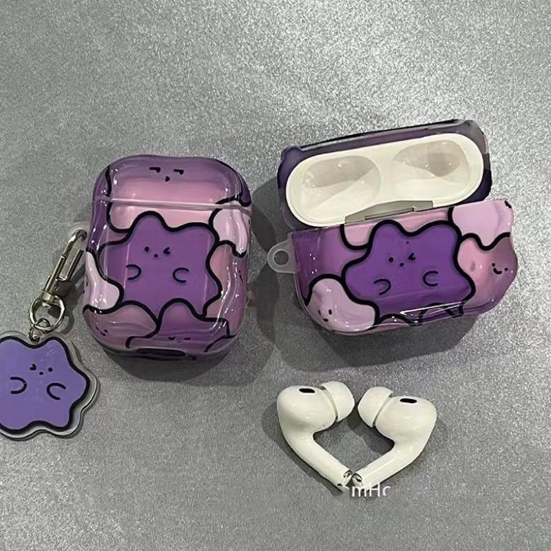 Monstruo púrpura para AirPods1 / 2 generación cubierta de auriculares4 generación5 generación Apple pro2 / 3 caso Bluetooth