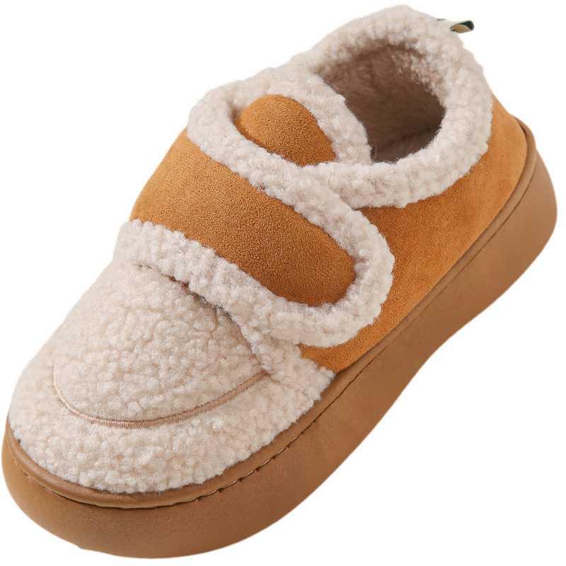 Coreano ins retro versátil zapatos de algodón de estudiantes mujeres otoño invierno ropa exterior más terciopelo calentamiento Leaf Bean zapatos versátiles