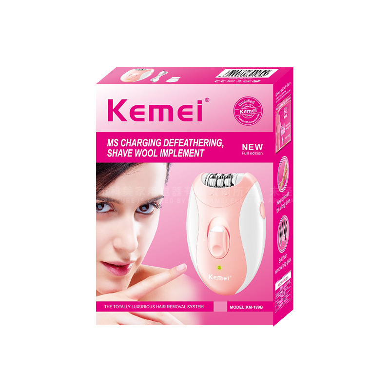 Kemei removedor de pelo KM-189B máquina de depilación eléctrica impermeable privado trimmer pequeño portátil USB máquina de afeitar image 8