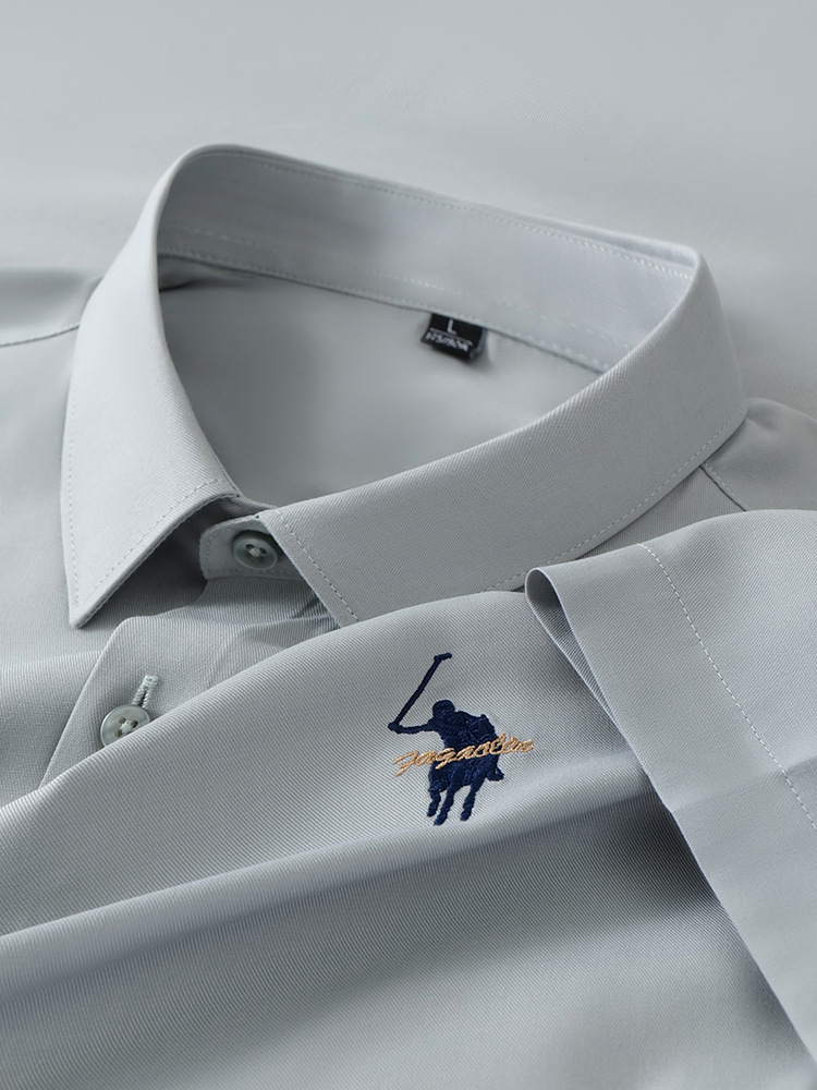 Рубашка, премиум класс, с вышивкой, короткий рукав