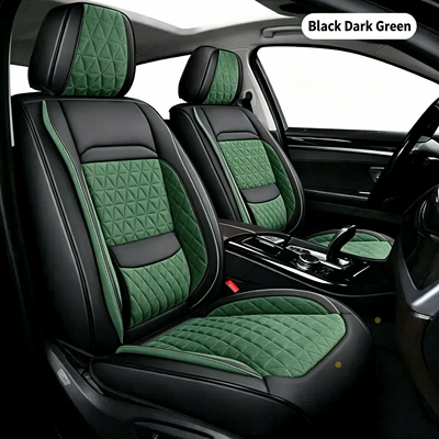 Seat cushion, seat cover: nappa leather car seat cushion - dark-teal-all-five-seats