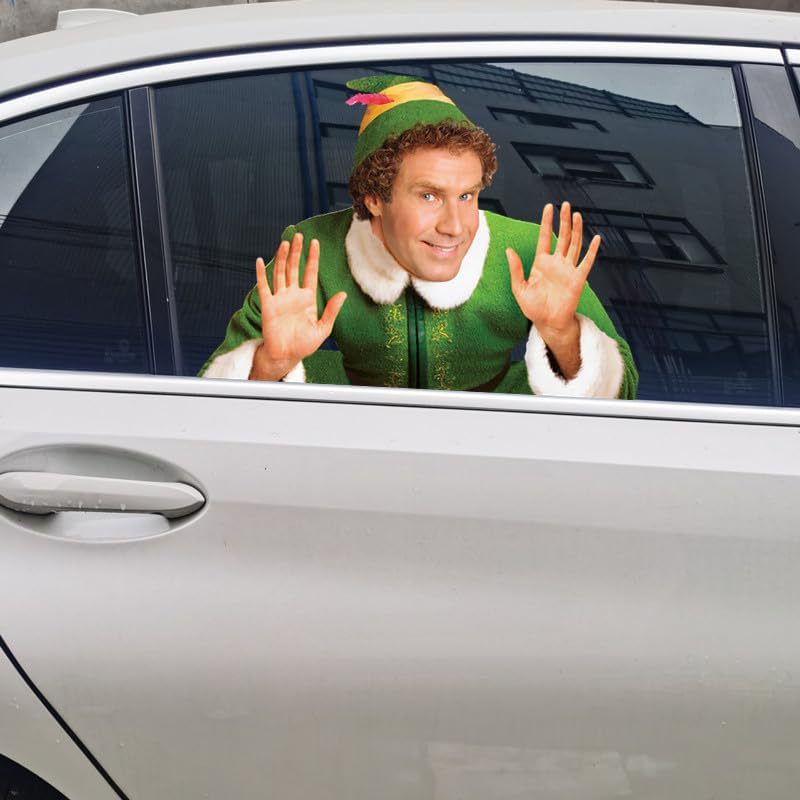 Amazonas Buddy Genie Saludos pegatinas de automóviles graciosas pegatinas de ventanas de Navidad decal art de pared image 5