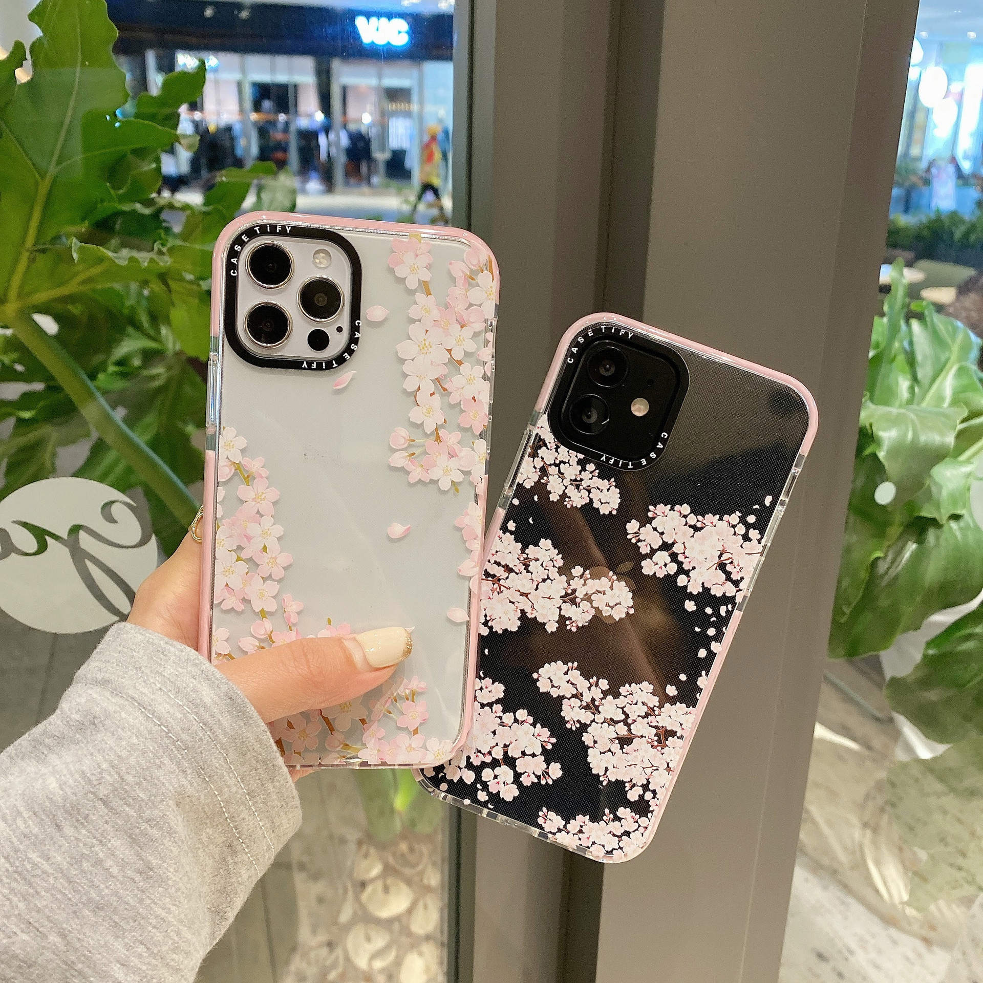 casetify粉色花适用iPhone12Pro苹果12手机壳xsmax潮牌xr透明女款