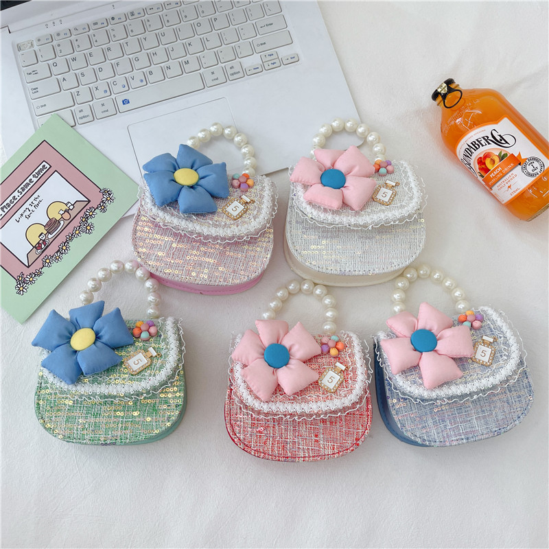 2023 primavera nueva lentejuelas Lindo bolso de los niños ropa de los niños a juego Niña princesa bolsa 3-7 años de edad bolsa de mensajero