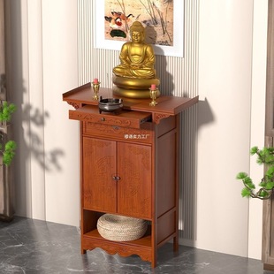Modern Chinese-Style Home Altar with Doors, Simple Cabinet Table, Corner Table, Antique Chinese-Style Bedroom, Small Apartment Balcony
