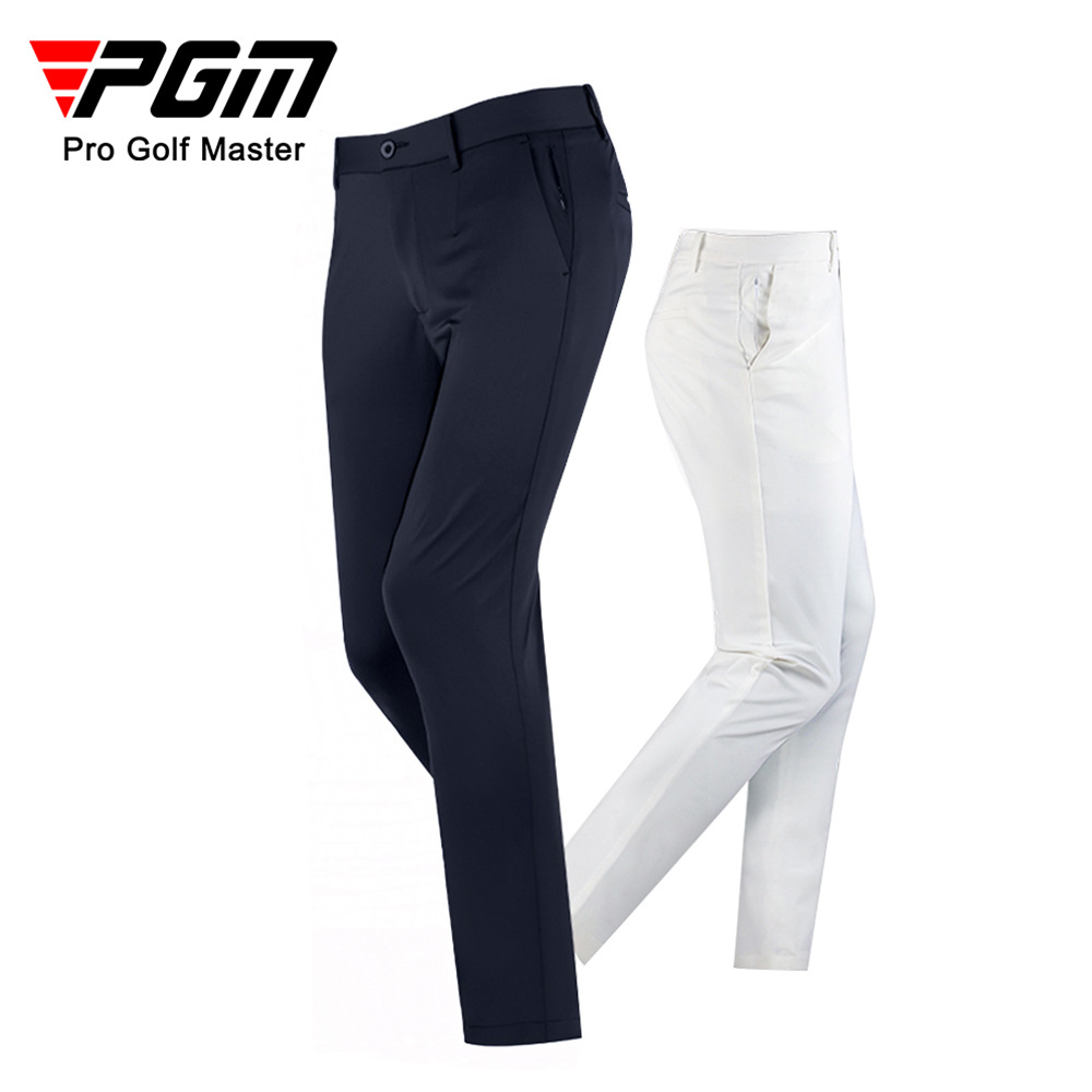 Quần golf nam dài PGM co giãn cao mùa xuân hè — KUZ066 màu xám, KUZ066 màu xanh hải quân, KUZ066 màu đen, KUZ066 màu trắng