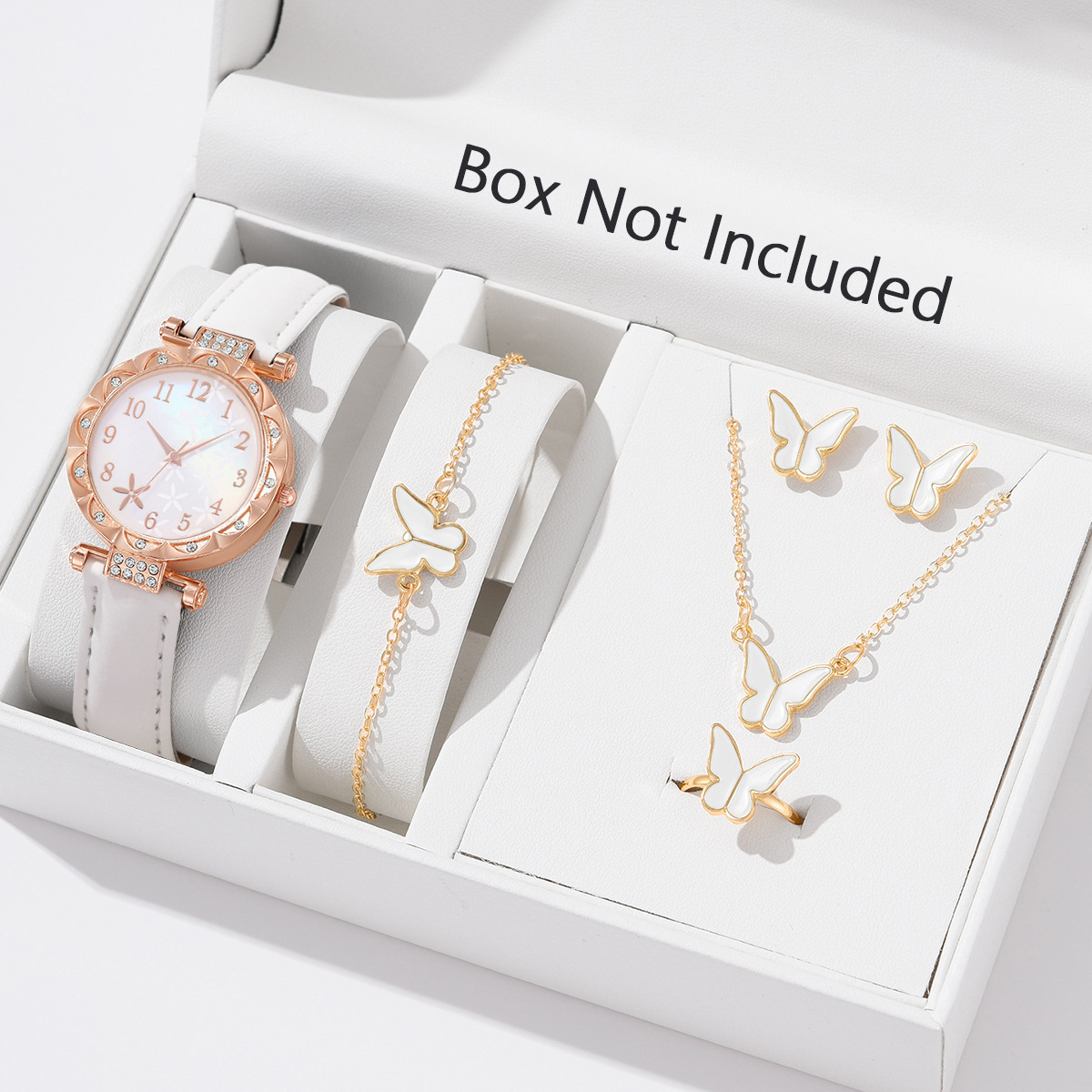 Nuevo estilo de Douyin, reloj de mujer, personalidad de moda, reloj simple, traje de reloj con cinturón digital de mariposa