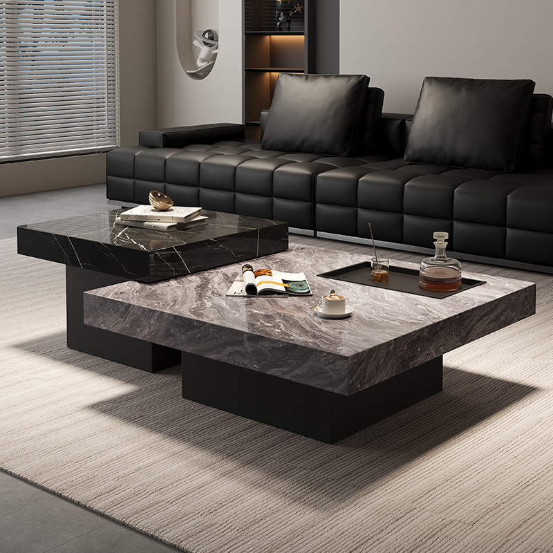 Ddskb113 Coffee Table Italian High-End Rock Plate Coffee Table Light Luxury Modern Casual Living Room Home Marble Small Apartment