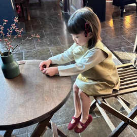 中秋新中式女童旗袍裙2025冬季新款国风高级感梅花唐装旗袍连衣裙