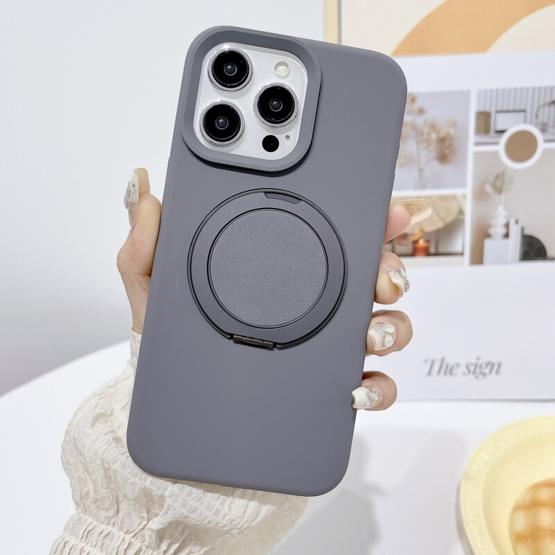 液态硅胶苹果15手机壳16磁吸360旋转支架iphone14P肤感全包13套12|undefined
