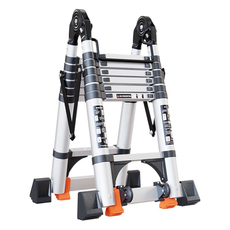 Jianzhicheng espesado aleación de aluminio multifunción retráctil escalera de espiga escaleras del hogar de elevación interior escalera plegable escalera de Bambú