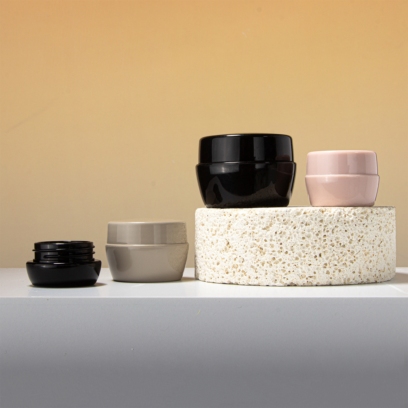 5g甲油胶空罐 小样甲油胶分装瓶蘑菇瓶包材 甲油胶分装罐