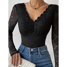 A 80260 Lace sheer slim jumpsuit ��˿͸����������ŷ�����б�