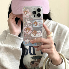 镭射星星三丽鸥甜品兔适用iPhone16苹果15ProMax/14/13手机壳少女