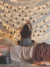 led电池铜线小彩灯氛围灯条闪灯串灯珠装饰满天星星灯带圣诞节树