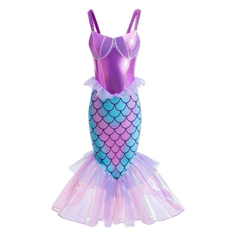 El Comercio exterior ropa de los nuevos niños bebé sirena princesa vestido de la muchacha vestido de falda de los niños