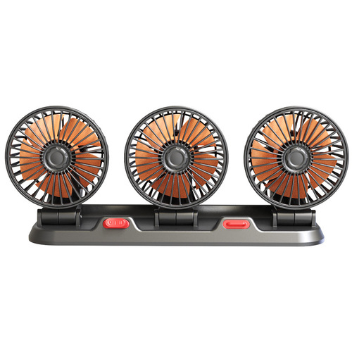 Car double-head fan usb car electric fan powerful fan for large truck 24v/12v refrigeration minivan
